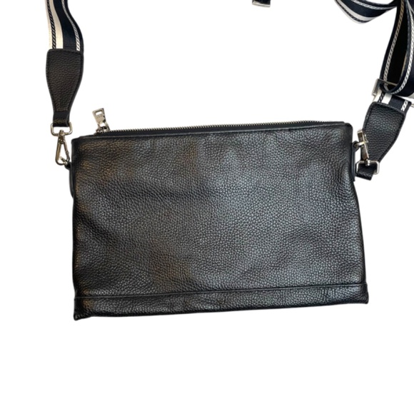 Black pebble Leather Cross body Purse - Picture 2 of 12
